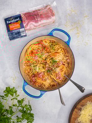 Simple bacon and tomato spaghetti_Farmland_portrait_topdown_LR