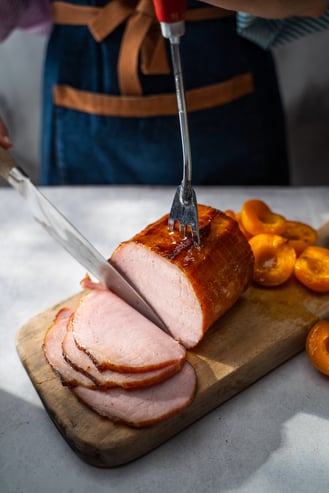 Airfryer apricot glazed ham_Hero_portrait 1_side on_LR