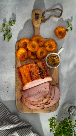 Airfryer apricot glazed ham_Hero_portrait_top down_LR